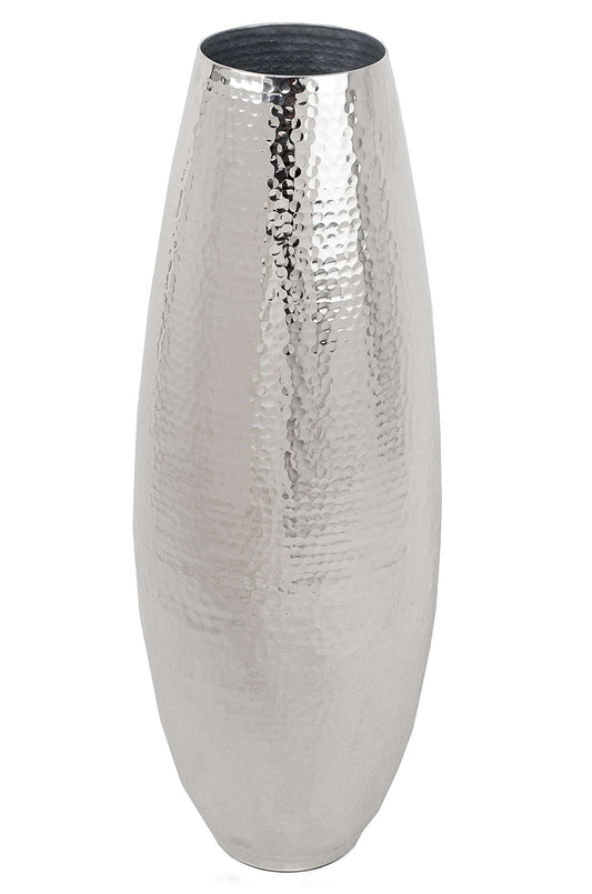 SWHF Large Silver Hammered Metal Vase - SWHF