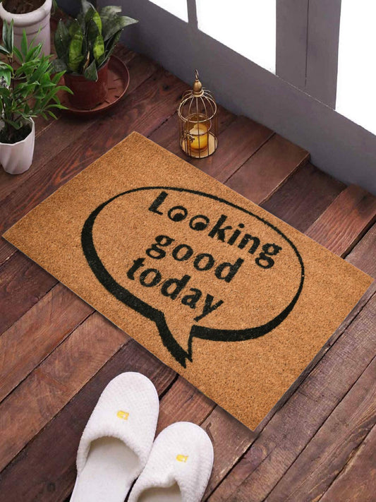 <h4>SWHF Coir Door Mat with Anti Skid Rubberized Backing: (Looking Good Today)</h3>