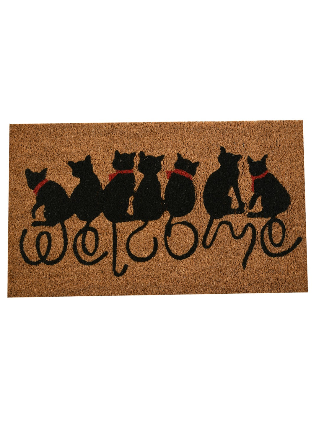 <h4>SWHF Coir Door Mat with Anti Skid Rubberized Backing: (CAT Welcome)</h4>