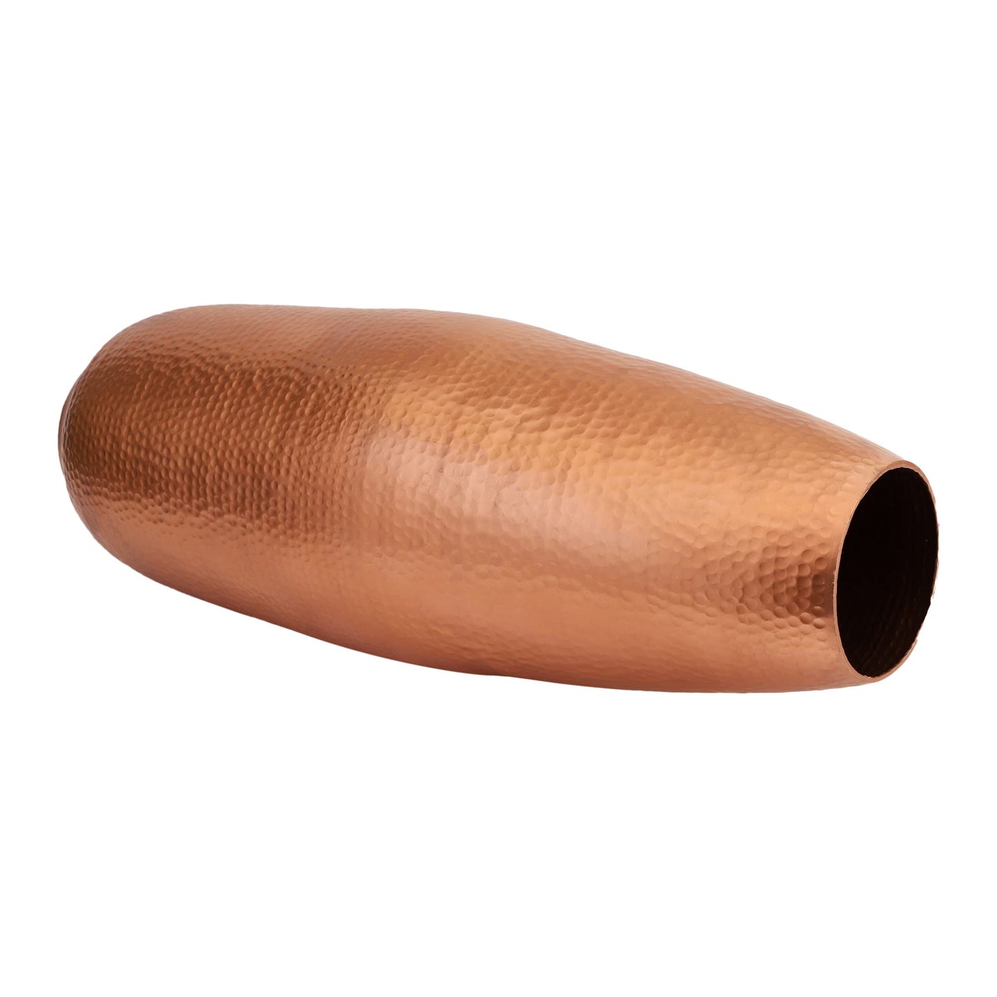 SWHF Large Rose Gold Hammered Metal Vase for Home Decor , Can be Placed on Table and Floor for Decoration