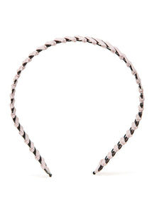Stol'n Pink Ribbon spiral on Black Metal hairband for Girls