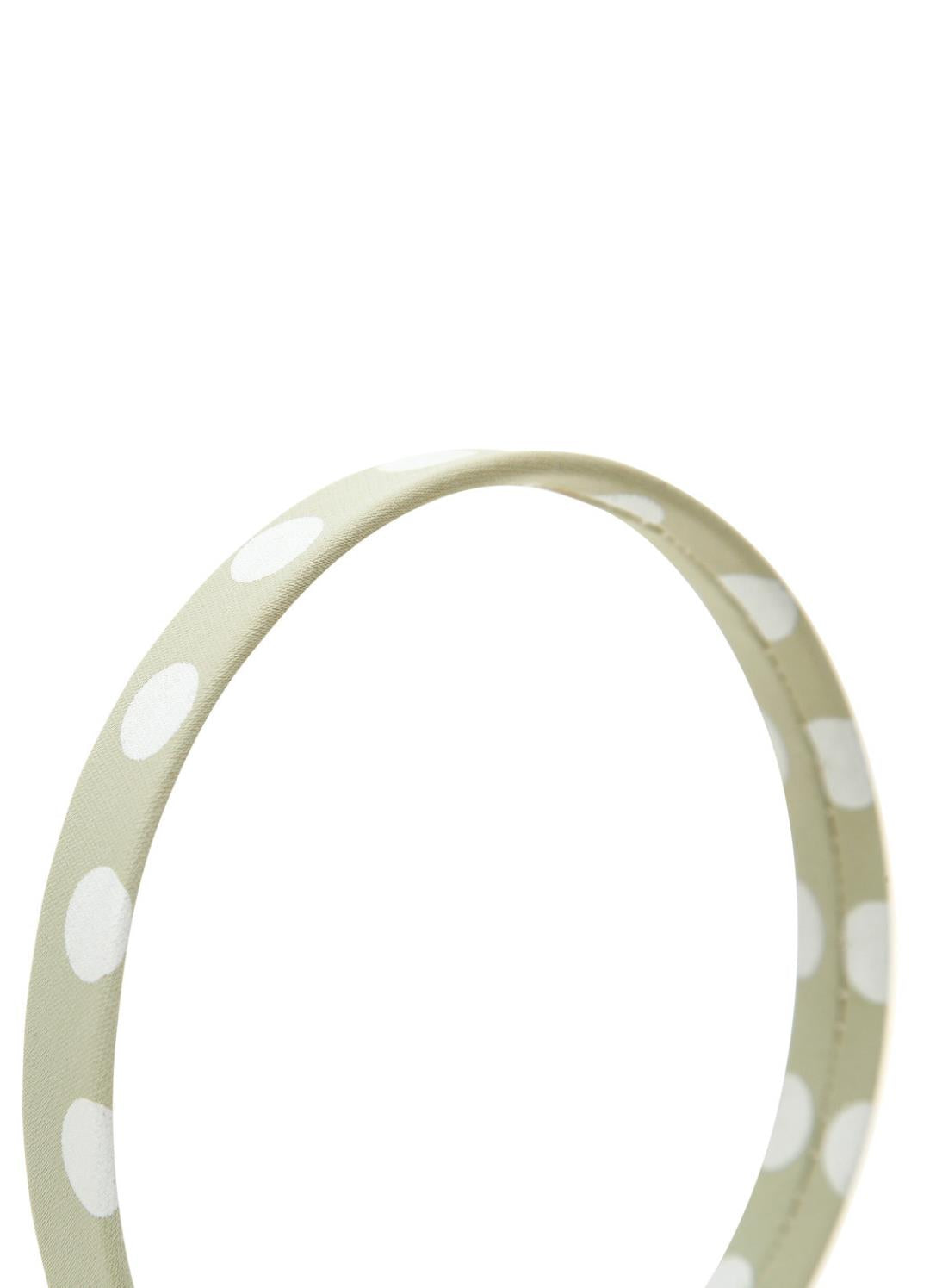 Stol'n Green Big Polka Dots Fabric Hairband/Headband for Girls