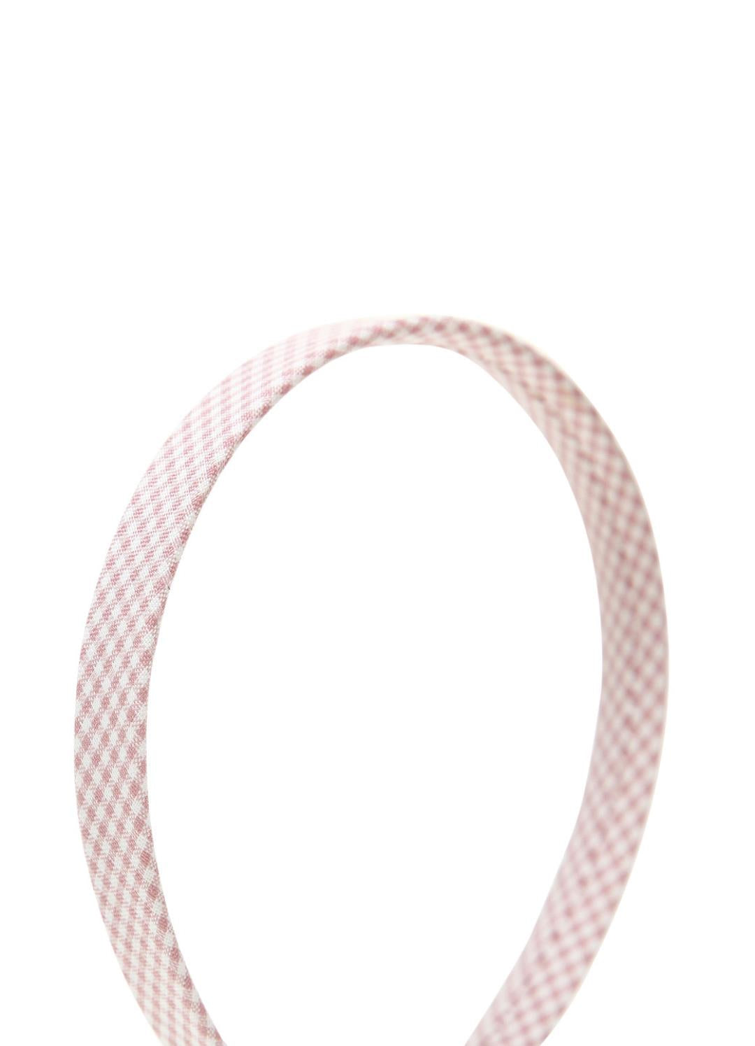 Stol'n Peach Checked Fabric Hairband/Headband for Girls