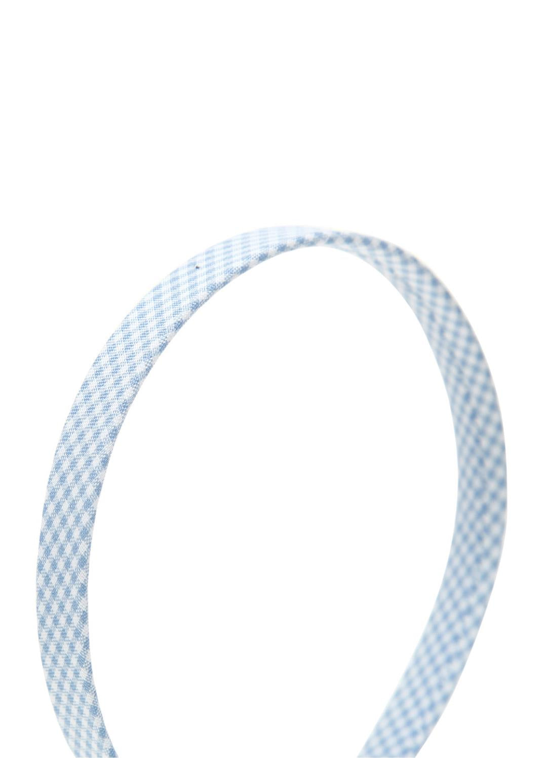Stol'n Blue Checked Fabric Hairband/Headband for Girls