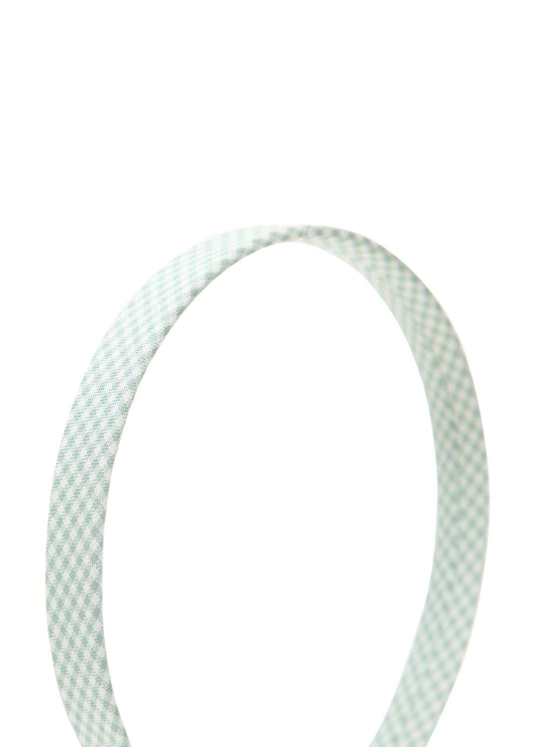 Stol'n Green Checked Fabric Hairband/Headband for Girls