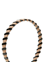 Load image into Gallery viewer, Stol&#39;n Brown  Ribbon spiral on Black Metal hairband for Girls
