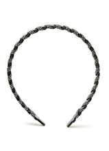 Load image into Gallery viewer, Stol&#39;n Black  Ribbon spiral on Black Metal hairband for Girls
