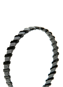 Stol'n Black  Ribbon spiral on Black Metal hairband for Girls