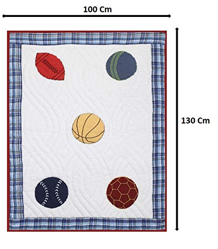 Chic Home Premium Cotton Softest Baby Blanket Quilt 04-10 Years (Sports) - SWHF