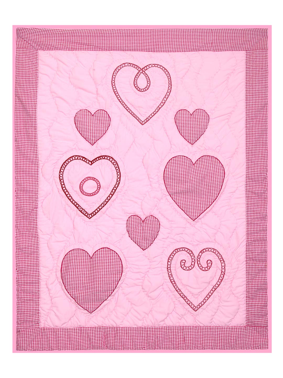 Chic Home Premium Cotton Softest Baby Blanket Quilt 04-10 Years (Hearts) - SWHF