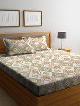 Load image into Gallery viewer, Chic Home 144 TC Cotton Double Bedsheet with 2 Pillow Covers-Green - SWHF
