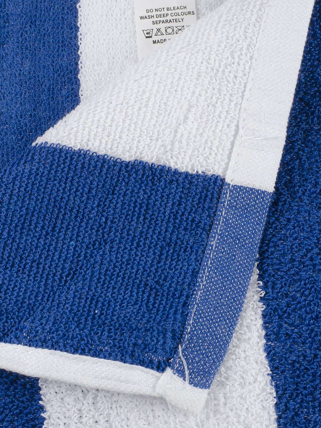 Turkish Bath Premium Cotton Stripe Bath and Pool Towel : Blue - SWHF