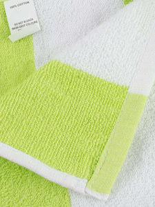 Turkish Bath Premium Cotton Stripe Bath and Pool Towel : Green - SWHF