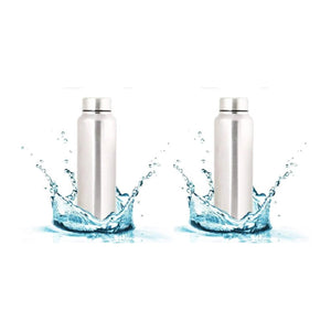 SWHF Stainless Steel Water Bottle - 1 Litre ( Pack of 2)
