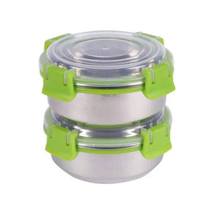 SWHF Stainless Steel Smart Lock Tiffin/Lunch Box (300 ml, 10 cm, Green)
