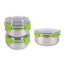 Load image into Gallery viewer, SWHF Stainless Steel Smart Lock Tiffin/Lunch Box (300 ml, 10 cm, Green)
