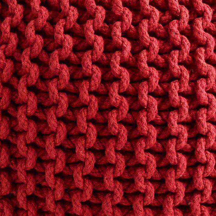 SWHF Knitted Pouf Red - SWHF