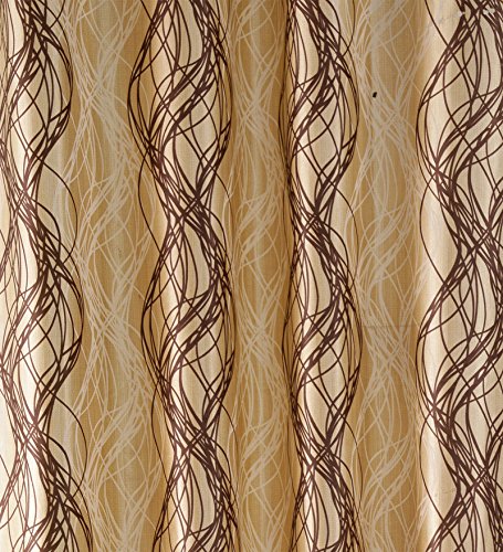 SWHF Printed Curtains: Spiral Brown and Gold