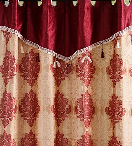 SWHF Printed Curtains: Paisley Red and Gold