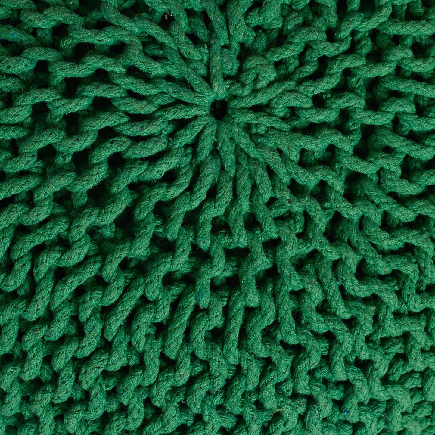 SWHF Knotted Pouf: Bottle Green - SWHF