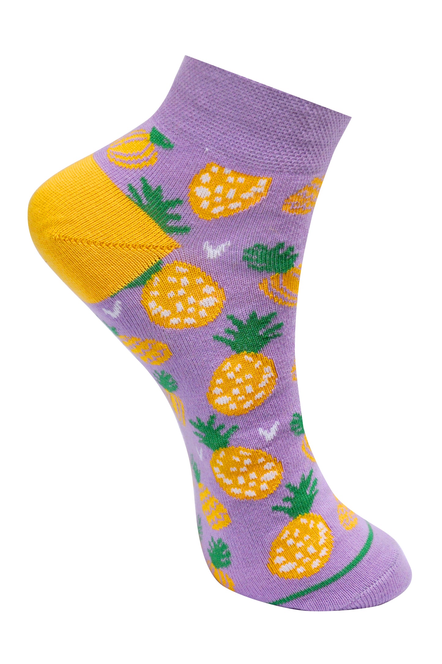 SWHF Organic Cotton Ankle  Designer Socks - Pineapple - SWHF