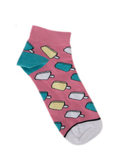 Load image into Gallery viewer, SWHF Organic Cotton Ankle  Designer Socks - Icecream - SWHF
