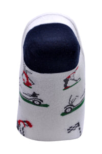 SWHF Organic Cotton No- Show Designer Socks -Golf - SWHF