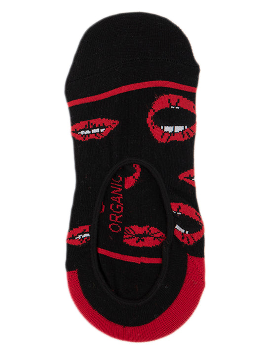SWHF Organic Cotton No- Show Designer Socks - Lips - SWHF