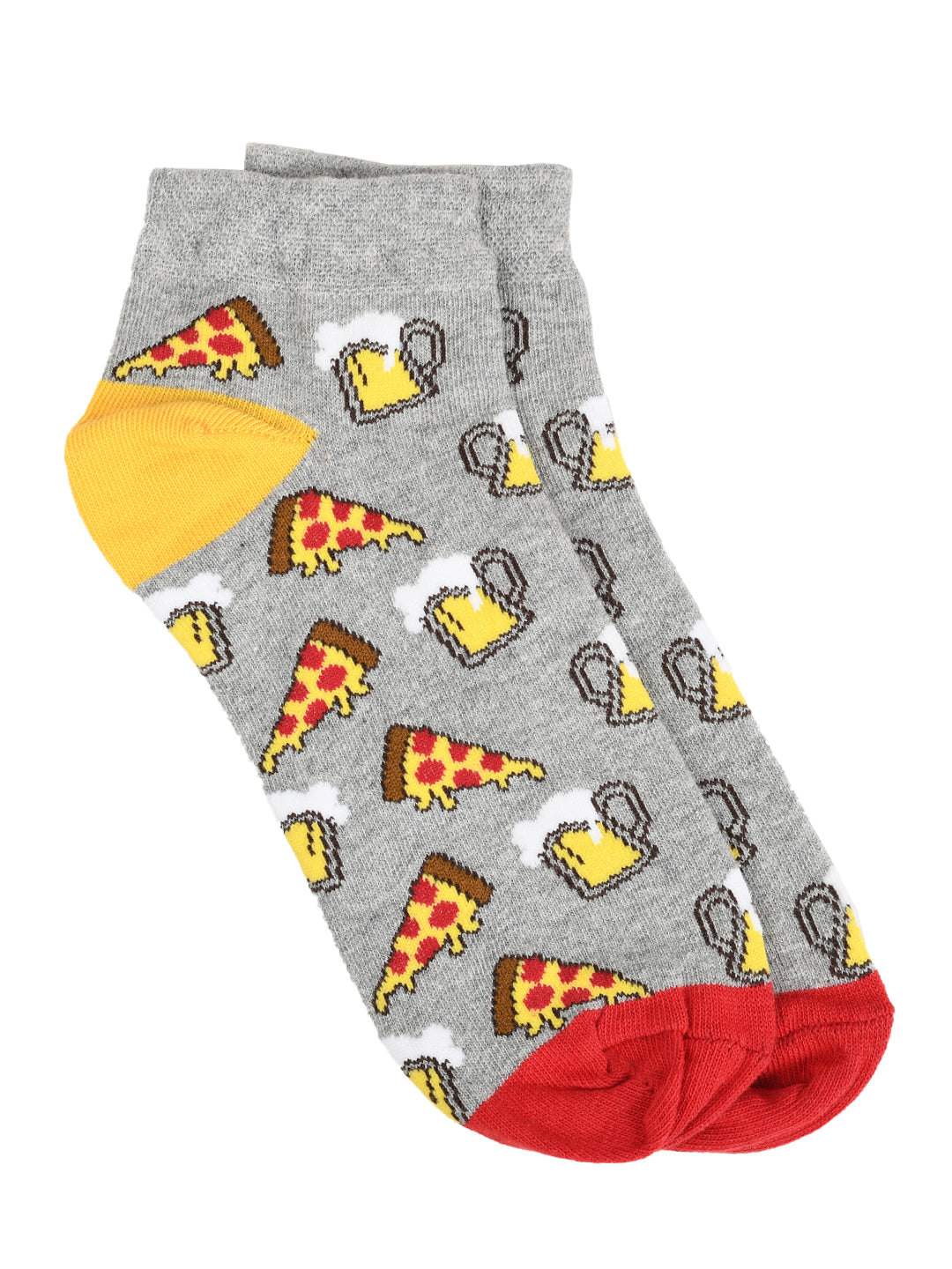 SWHF Organic Cotton Unisex Designer Socks Set (Ankle Length, Pizza)