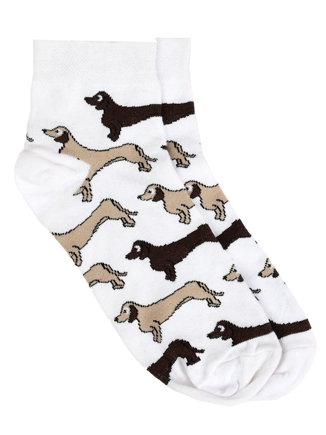 SWHF Organic Cotton Unisex Designer Socks Set (Ankle Length, Dog-1)