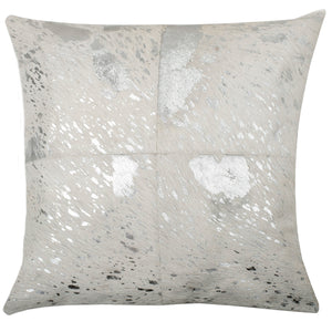 SWHF Leather Cushion Cover: White with Gold Foil