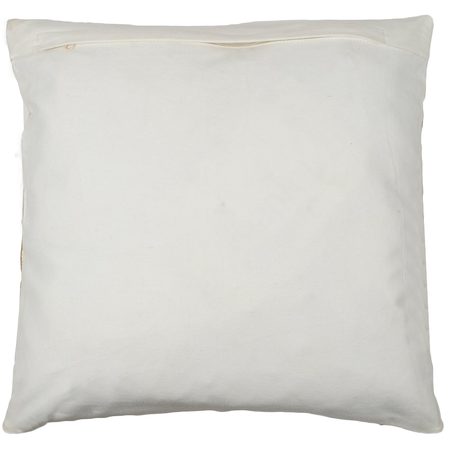 SWHF Leather Cushion Cover: White with Silver Foil