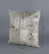 Load image into Gallery viewer, SWHF Leather Cushion Cover: White with Gold Foil - SWHF
