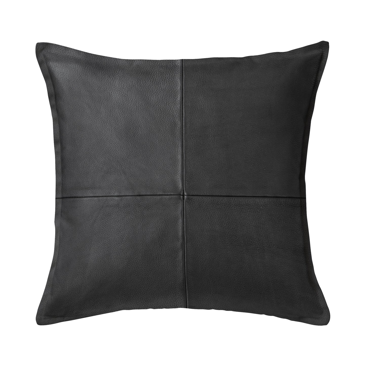 SWHF Solid Leather Cushion Cover 18" x 18" (Black)