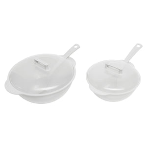 Gluman Round Microwave Safe Serving Bowl Set of 2 with Lid and Spoon