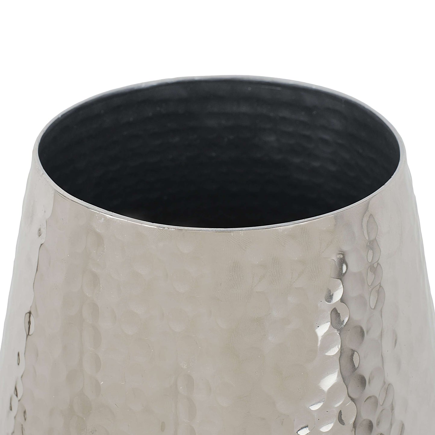 SWHF Large Silver Hammered Metal Vase - SWHF