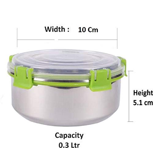 SWHF Stainless Steel Smart Lock Tiffin/Lunch Box (350 ml, 10 cm, Green) - SWHF