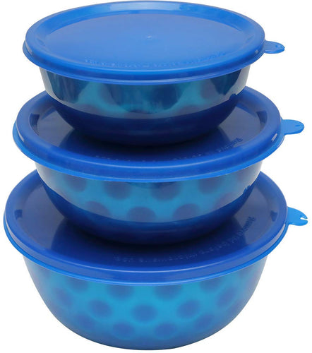 SWHF Stainless Steel Food Storage Airtight & Leak Proof Containers Set (Pack of 3) (Blue)… - SWHF