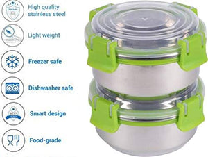 SWHF Stainless Steel Smart Lock Tiffin/Lunch Box (300 ml, 10 cm, Green) - SWHF