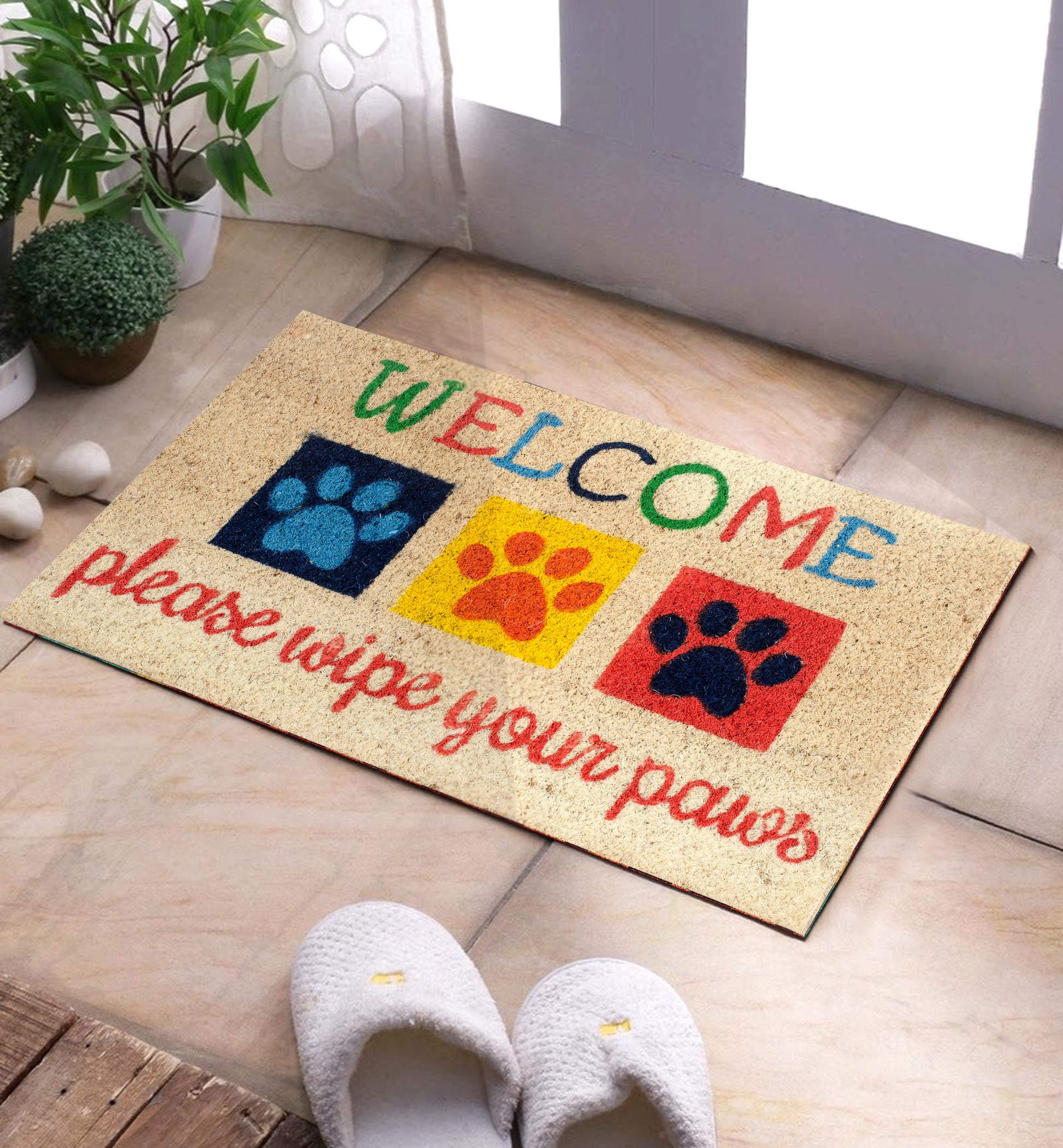 SWHF Premium Coir Mat: Please Wipe Your Paws - SWHF