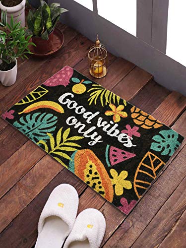 <h4>SWHF Coir Door Mat with Anti Skid Rubberized Backing: (Good Vibes Only)</h4>