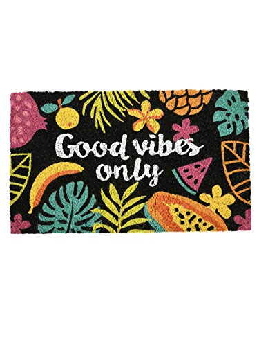 <h4>SWHF Coir Door Mat with Anti Skid Rubberized Backing: (Good Vibes Only)</h4>