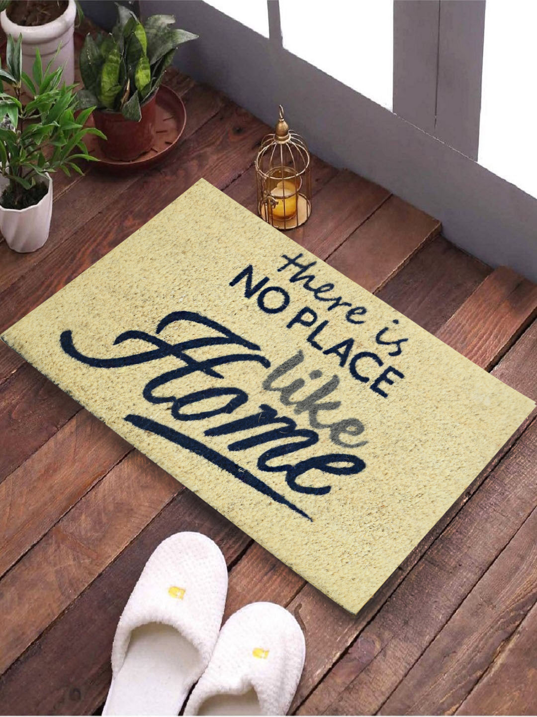<h4>SWHF Coir Door Mat with Anti Skid Rubberized Backing: (There is No Place Like Home)</h4>