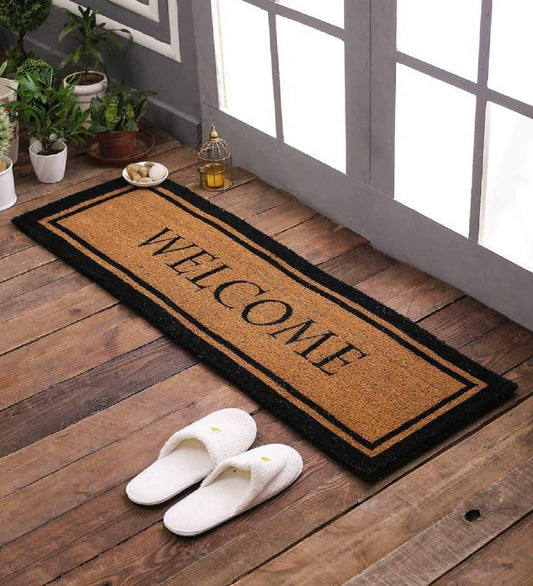 SWHF Extra Large Premium Coir and Rubber Quirky Design Door and Floor Mat : Welcome