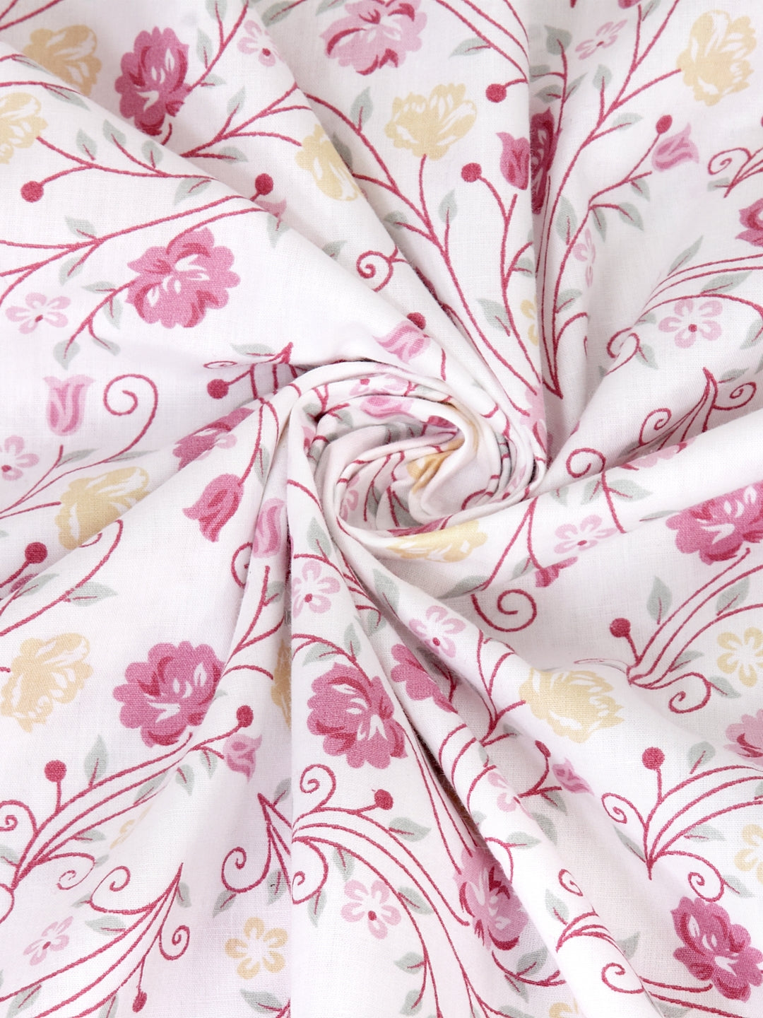 <h4>SWHF Chic Home Premium Cotton180 TC Printed Double Bedsheet with Two Pillow Cover (Pink)</h4>