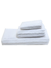 Load image into Gallery viewer, SWHF Chic Home Casual Bath, Hand and Washcloth Terry White Towel- Set of 3
