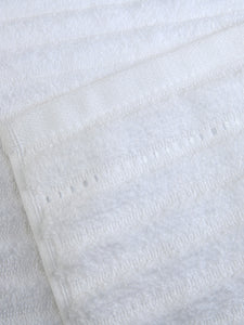 SWHF Chic Home Casual Bath, Hand and Washcloth Terry White Towel- Set of 3