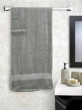 Load image into Gallery viewer, SWHF Chic Home Casual Bath, Hand and Washcloth Terry Grey Towel- Set of 3
