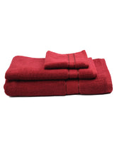 Load image into Gallery viewer, SWHF Chic Home Casual Bath, Hand and Washcloth Terry Maroon Towel- Set of 3
