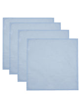 Load image into Gallery viewer, SWHF Chic Home Pure Blue &amp; Grey Linen Reversible Table Linen Set: 4 Tablemats/Placemats, 1 Table Runner with 8 Large Dinner Napkins and 8 Small Cocktail Napkin
